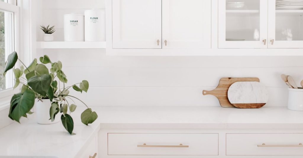 Clean white kitchen